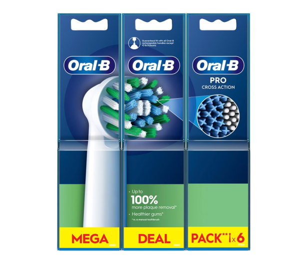Oral-B Końcówki do szczoteczki ORAL-B Cross Action EB50RX (6 szt.) - 1225916 - zdjęcie 3